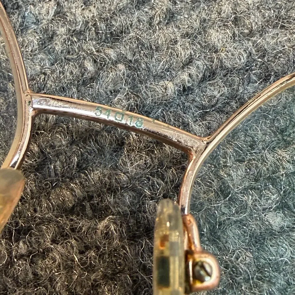 Dereon Vintage Metal Eyeglass Frames Womens Optical Gold Black Burgundy 54 18